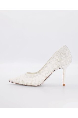 Buy Dune London Cream Adoring Bridal Lace Courts from Next Luxembourg