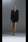 Reiss Black Rosamund Atelier Wool Double Breasted Blazer Dress - Image 2 of 7