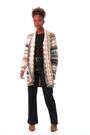 Roman Natural Boucle Jacquard Knitted Cardigan - Image 2 of 6