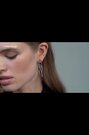 Karen Millen Silver Tone Criss Cross Hoop Earrings - Image 2 of 6