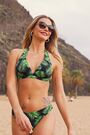 Sosandar Black Palm Print Halterneck Bikini Top - Image 2 of 6