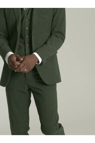 Skopes Green Single Breasted Dorsey Suit Tailored Fit Double Breasted Corduroy Jacket - Image 2 of 2