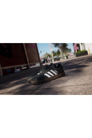 adidas Black/White VL Court Trainers - Image 2 of 11