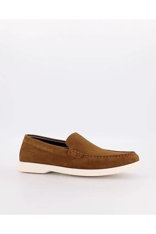Dune London Brown Buftonn Sole Loafers - Image 2 of 6