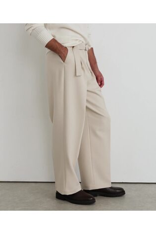Relaxed-Fit Belted Trousers in Stone - Image 2 of 7