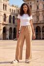 Roman Natural Petite Petite Stripe Pull On Stretch Trouser - Image 2 of 6