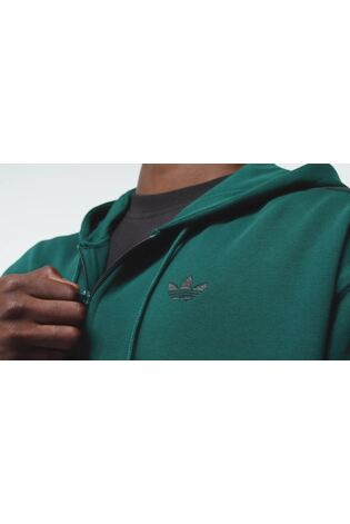 adidas Originals Green Adicolor Oversize Full-Zip Hoodie - Image 2 of 6