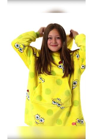 Vanilla Underground Yellow SpongeBob Kids Blanket Hoodie - Image 2 of 6