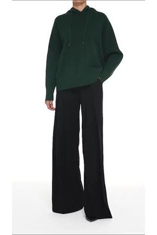 Leem Black Front Pleated Wide Leg Culotte Trousers - Image 2 of 5 Leem Black Front Pleated Wide Leg Culotte Trousers - Image 2 of 5