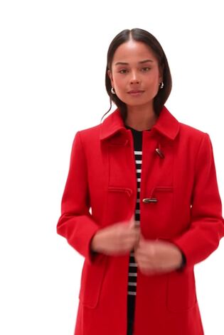 Roman Red Petite Patch Pocket Duffle Coat - Image 2 of 6