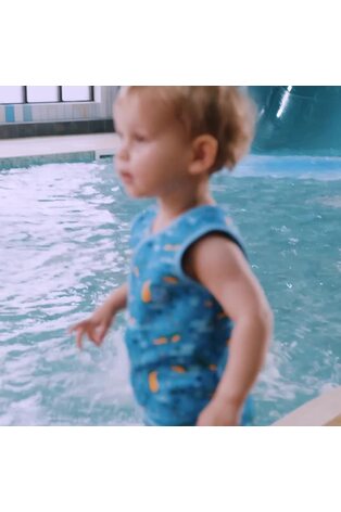 Splash About Crocodile Swamp Blue Baby Wrap Wetsuit - Image 2 of 9
