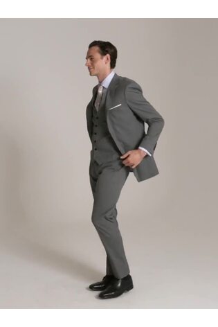 Skopes Grey Liston Tailored Fit Flannel Suit Jacket - Image 2 of 7