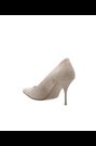 Suede Pointed-Toe Mid-Heel Court Shoes in Light Taupe - Image 2 of 6