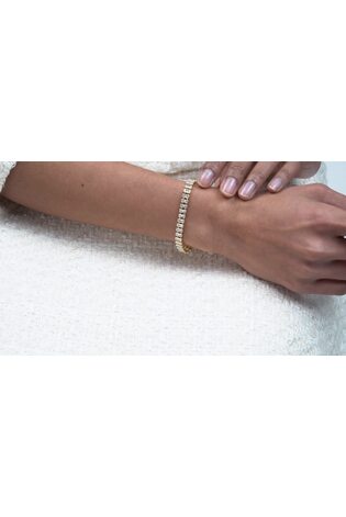 Ted Baker Gold Tone Isabela Crystal Baguette Adjustable Bracelet - Image 2 of 6