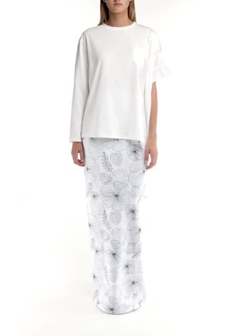 leem Black Maxi Floral Print Pencil Skirt - Image 2 of 5