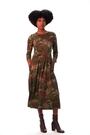 Roman Green Paisley Print Stretch Midi Dress - Image 2 of 6