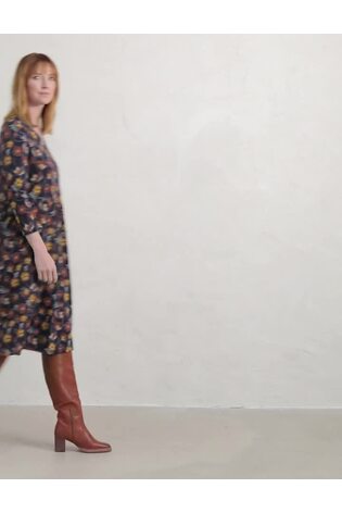 Seasalt Cornwall Blue Brush Drawing Three Quarter Sleeve Dress - Image 2 of 8 Seasalt Cornwall Blue Brush Drawing Three Quarter Sleeve Dress - Image 2 of 8