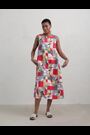 Seasalt Cornwall Black Multi Swallow Hill Printed A-Line 100% Linen Skirt - Image 2 of 8