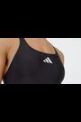 adidas Black Side 3 Stripe Swimsuit - Image 2 of 4