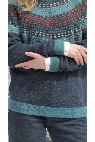 Celtic & Co. Float Print Stitch Yoke Donegal Jumper - Image 2 of 8