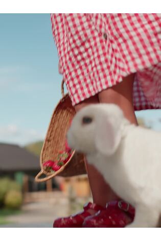 Rdeča jagoda vezena - Obleka brez rokavov z ovratnikom in gumbi JoJo Maman Bébé - Slika 2 iz 5