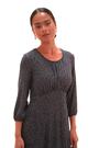 Roman Grey Petite Spot Print Ruched Midi Dress - Image 2 of 6