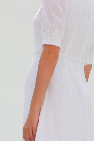 Great Plains White Daisy Embroidery Midi Dress - Image 2 of 6
