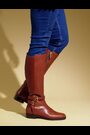 Jones Bootmaker Emaline Leather Long Brown Boots - Image 2 of 7