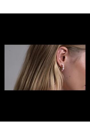 Zlatni ton/Rozo multi & kristal - Ted Baker GARVI Minđuše sa obručem od vijenca - Slika 2 od 5