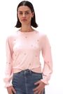 Roman Pink Embroidered Floral Knit Top - Image 2 of 6