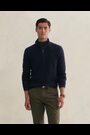 Polo Ralph Lauren Blue Polo Ralph Lauren Mesh-Knit Cotton Quarter-Zip Sweater - Image 2 of 5