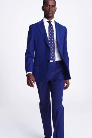 MOSS Royal Blue Performance Tailored Fit Suit Jacket - Image 2 of 6