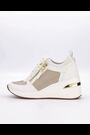 Dune London Gold Side Zip Eiline Wedge Trainers - Image 2 of 6