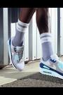 Nike Grey/Blue Air Max 90 Trainers - Image 2 of 9