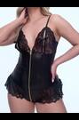 Ann Summers Black Faux Leather & Lace Tasha Body - Image 2 of 4