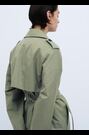 Mango Green Double-Button Trench Coat - Image 2 of 9