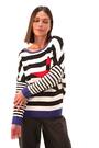 Roman Black Star Striped Colour Block Knit Jumper - Image 2 of 6
