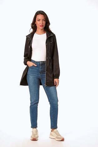 Roman Black Shower Resistant Longline Jacket - Image 2 of 6