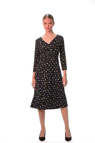 Roman Blue Geo Print Stretch Midi Dress - Image 2 of 6