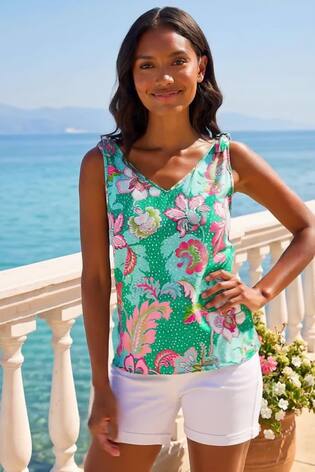 Roman Floral Spot Printed Cami Top - Image 2 of 6