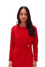 Roman Red Petite Gathered Stretch Midi Dress - Image 2 of 6