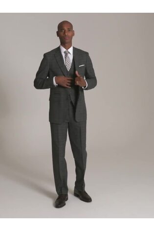 Skopes Grey Margrave Tailored Fit Check Suit Jacket - Image 2 of 7