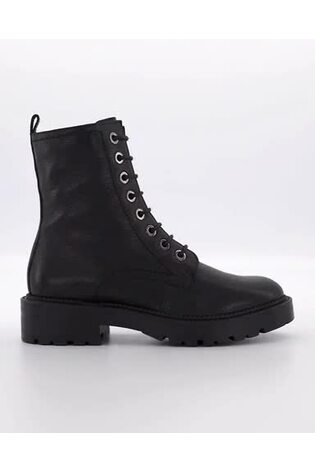 Dune London Black Chrome Press Cleated Hiker Boots - Image 2 of 6