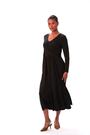 Roman Black Twist Front Stretch Midi Dress - Image 2 of 6