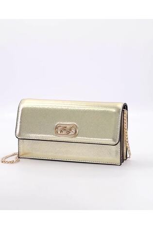 Dune London Gold Sapphire Branded Cross-Body Bag - Image 2 of 6