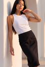 Roman Black Petite Stretch Pencil Skirt - Image 2 of 7