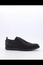 Dune London Black Regular Fit Wide Fit Barnabey Perforated Wedge Casual Shoes - Image 2 of 6