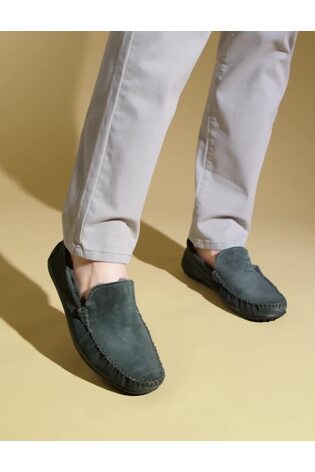Серый - Jones Bootmaker Zain Suede Slippers - Image 2 of 7