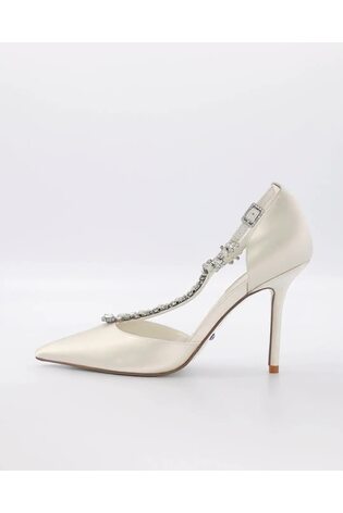 Dune London Cream Devotional Bridal Embellished Heels - Image 2 of 7