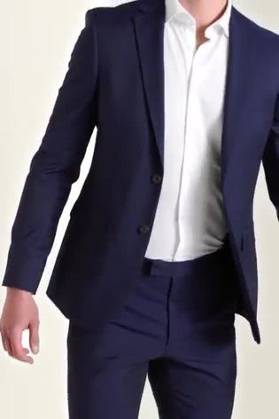 MOSS Ink Blue Slim Fit Suit: Jacket